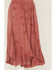 Image #2 - Wild Moss Women's Embroidered Panel Midi Skirt, Rose, hi-res