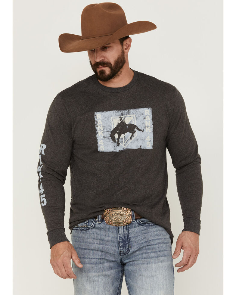 Rank 45 Men's Tin Sign Logo Graphic T-Shirt  , Charcoal, hi-res