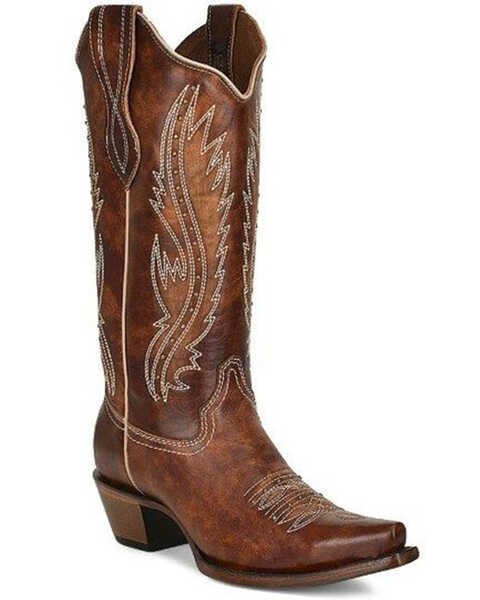 Image #1 - Circle G Women's Western Boots - Snip Toe, Tan, hi-res