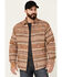 Image #1 - Wrangler Retro Premium Men's Brown Southwestern Stripe Long Sleeve Snap Western Shirt , , hi-res