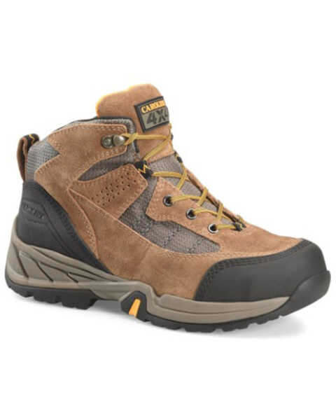 Image #1 - Carolina Men's Aerogrip Hiking Boots - Steel Toe, Brown, hi-res