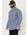 Image #2 - Ariat Men's FR Sierra Plaid Print Long Sleeve Button-Down Work Shirt, Blue, hi-res