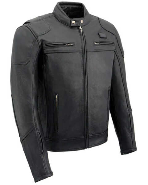 Image #1 - Milwaukee Leather Men's Heated Scooter Jacket - 4X, Black, hi-res