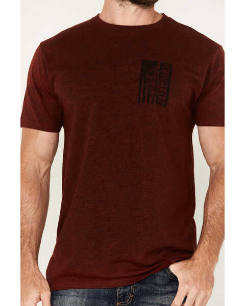 Image #7 - Howitzer Men's Slither Short Sleeve T-Shirt, Burgundy, hi-res