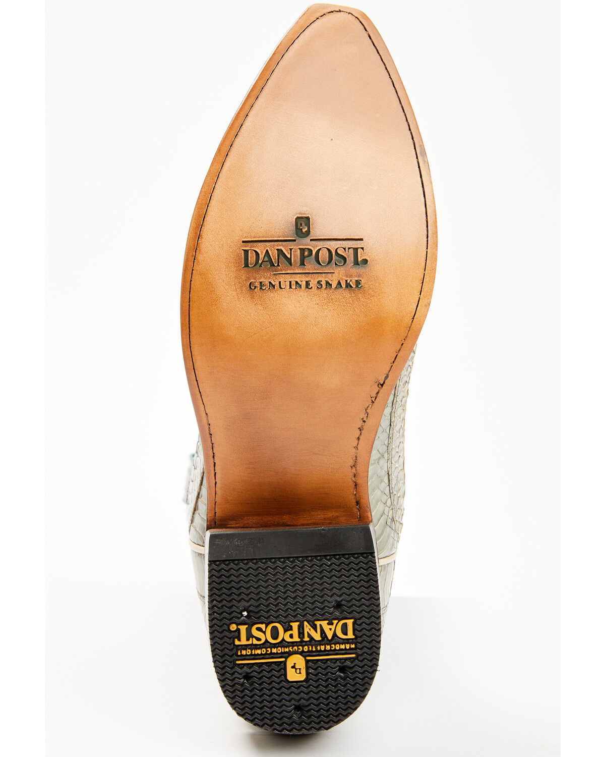 Image #7 - Dan Post Men's Exotic Snake Western Boots - Snip Toe, Grey, hi-res