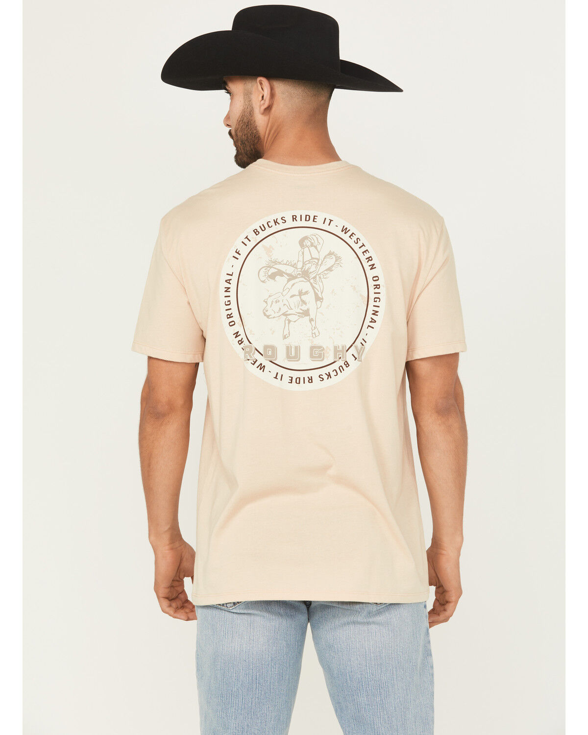 Image #1 - Hooey Men's Lucky Strike Short Sleeve Graphic T-Shirt, Tan, hi-res
