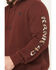 Image #3 - RANK 45® Men's Cayusey Logo Sleeve Hooded Sweatshirt, Burgundy, hi-res