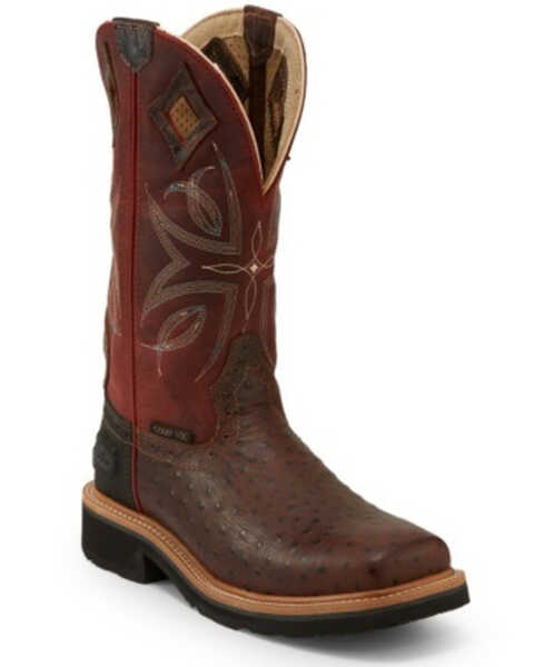 Justin Women's Kylee Western Work Boots - Composite Toe, Red, hi-res