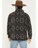 Image #4 - Hooey Men's Bozeman Southwestern Print Fleece 1/4 Zip Pullover, Black, hi-res