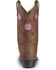 Image #7 - Shyanne Girls' Floral Embroidered Western Boots - Pointed Toe, Brown, hi-res