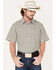 Image #1 - Gibson Men's Cedar Small Plaid Button-Down Western Shirt , Cream, hi-res