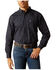 Image #1 - Ariat Men's Taylor Geo Print Long Sleeve Button-Down Western Shirt, Dark Blue, hi-res