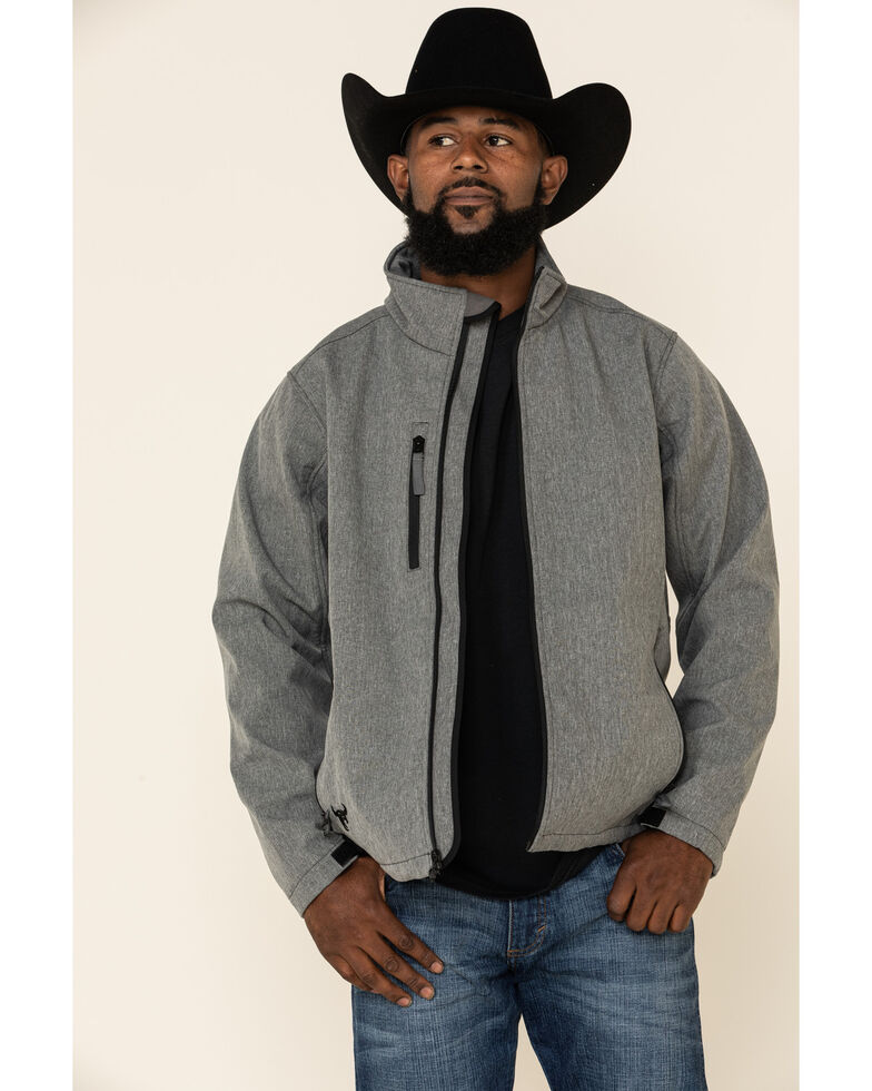 Cowboy Hardware Men's Grey Logo Poly Shell Jacket , Grey, hi-res