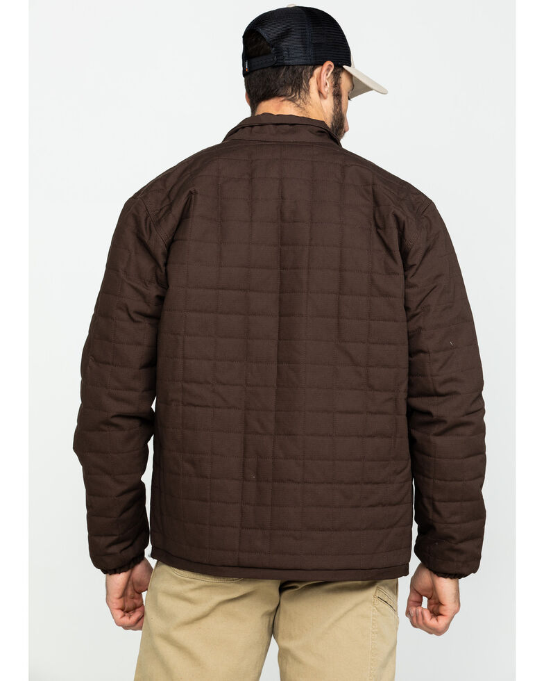 Wrangler Men's Brown Chore Quilt Lined Jacket , Dark Brown, hi-res