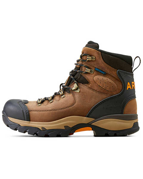 Image #2 - Ariat Men's 6" Endeavor Waterproof Work Boots - Soft Toe , Brown, hi-res