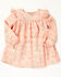 Image #1 - Wrangler Infant Girls' Printed Long Sleeve Snap Dress and Diaper Cover - 2 Piece, Pink, hi-res