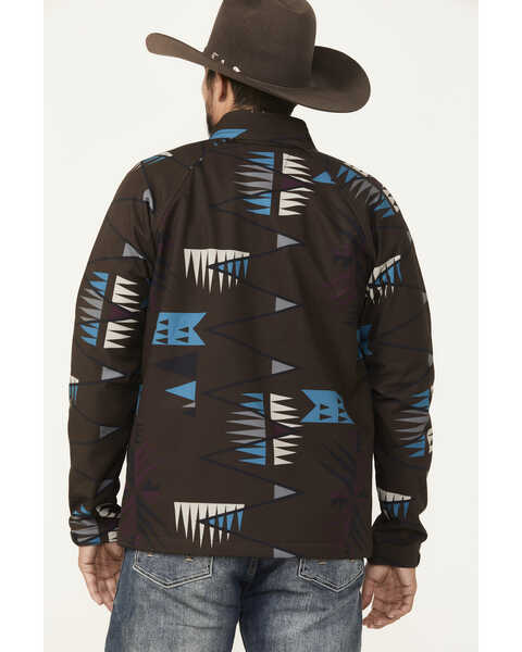 Image #4 - RANK 45® Men's Southwestern Print Softshell Jacket - Big , Chocolate, hi-res