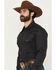 Image #2 - Rock & Roll Denim Men's Paisley Print Long Sleeve Snap Stretch Western Shirt, Black, hi-res