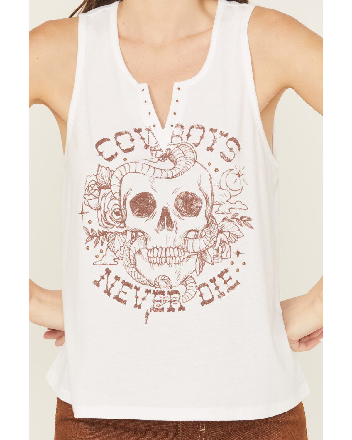Image #3 - White Crow Women's Cowboys Never Die Tank, White, hi-res