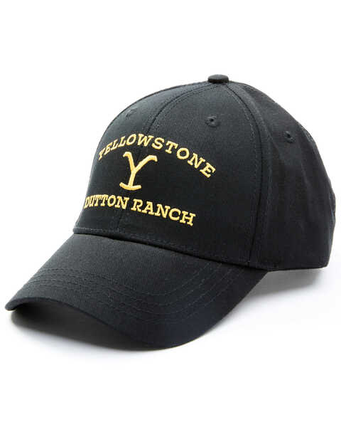 Paramount Network’s Yellowstone Men's Dutton Ranch Embroidered Trucker Cap , Black, hi-res