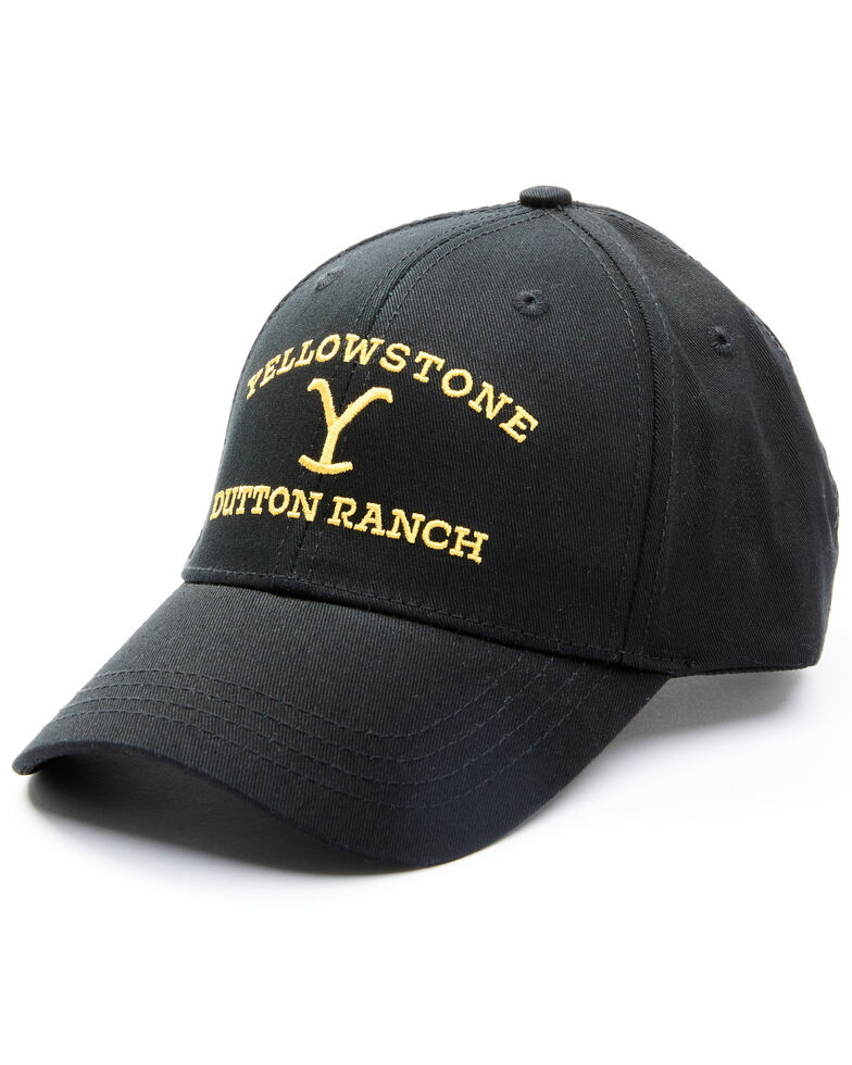 Paramount Network’s Yellowstone Men's Solid Black Dutton Ranch Embroidered Trucker Cap , Black, hi-res