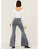 Image #3 - Free People Women's Just Float On Cloudy Indigo Flare Jeans, , hi-res