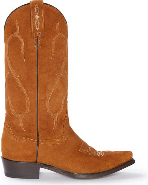 Image #3 - Stetson Women's Reagan Brown Rough Out Western Boots - Snip Toe, , hi-res