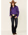 Image #2 - Cinch Women's Solid Purple Long Sleeve Button-Down Western Core Shirt, Purple, hi-res