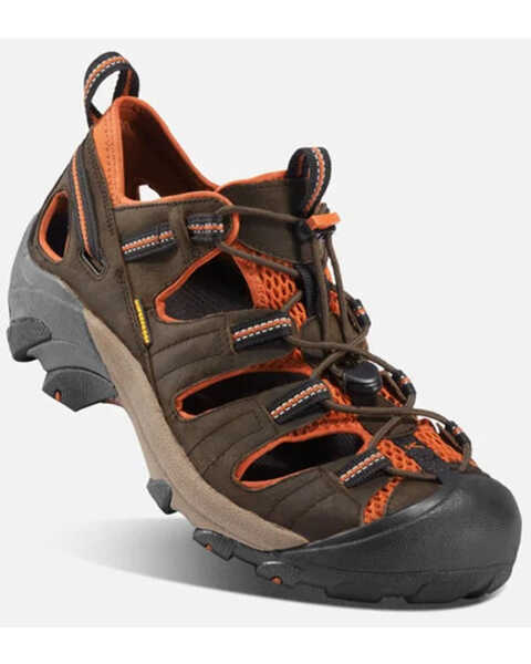 Keen Men's Arroyo II Waterproof Lace-Up Hiking Sandal Shoe - Round Toe , Brown, hi-res