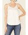 Shyanne Women's Ivory Faux Suede V-Neck Cami , Ivory, hi-res