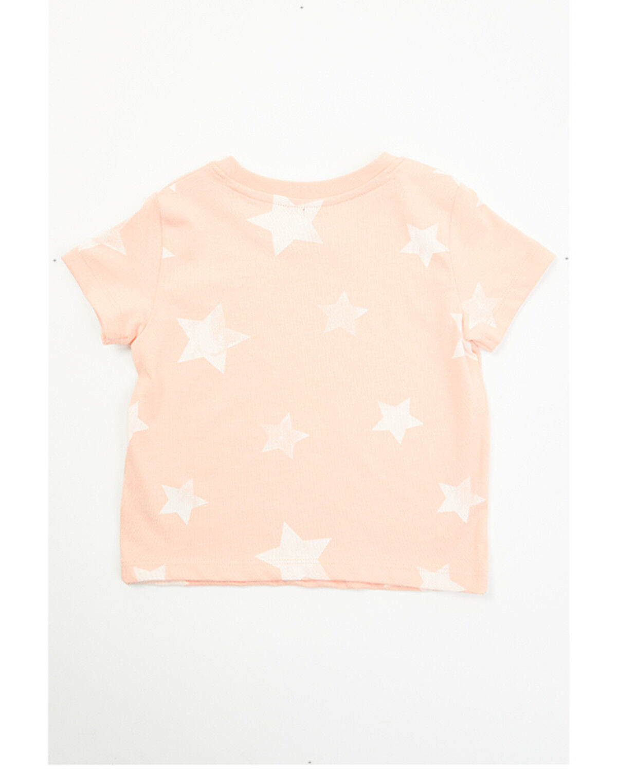 Image #3 - Wrangler Toddler Girls' Star Print Short Sleeve Graphic Tee, Peach, hi-res