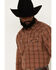 Image #2 - Blue Ranchwear Men's Plaid Print Snap Flannel Western Shirt , Red, hi-res