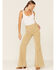 Lee Women's Corduroy High Rise Flare Jeans, Tan, hi-res