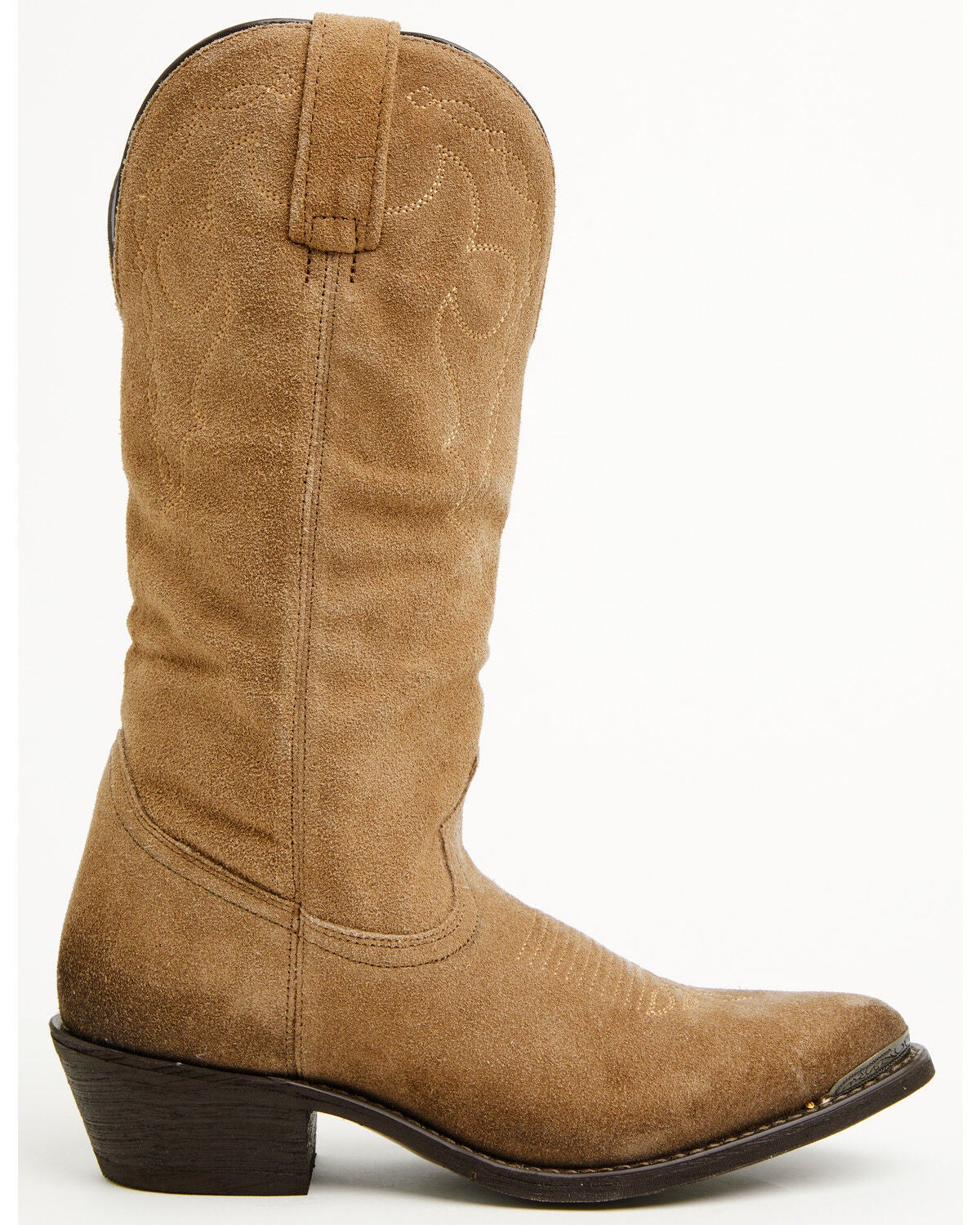 Image #2 - Laredo Women's Meadowlark Suede Western Boots - Round Toe, Camel, hi-res