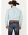 Stetson Men's Geo Print Long Sleeve Button-Down Western Shirt, Blue, hi-res
