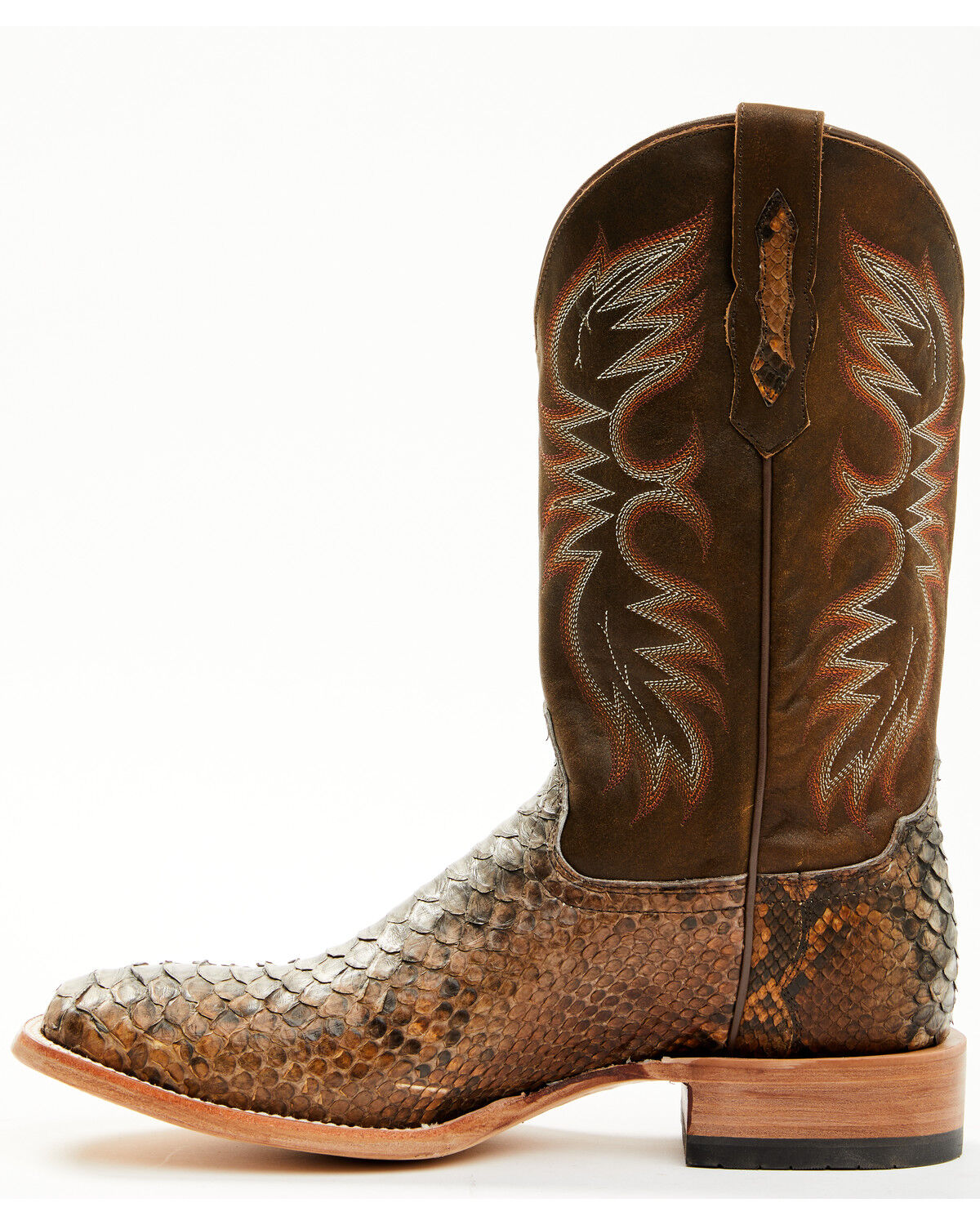 Image #3 - Cody James Men's Python Exotic Western Boots - Broad Square Toe, Brown, hi-res