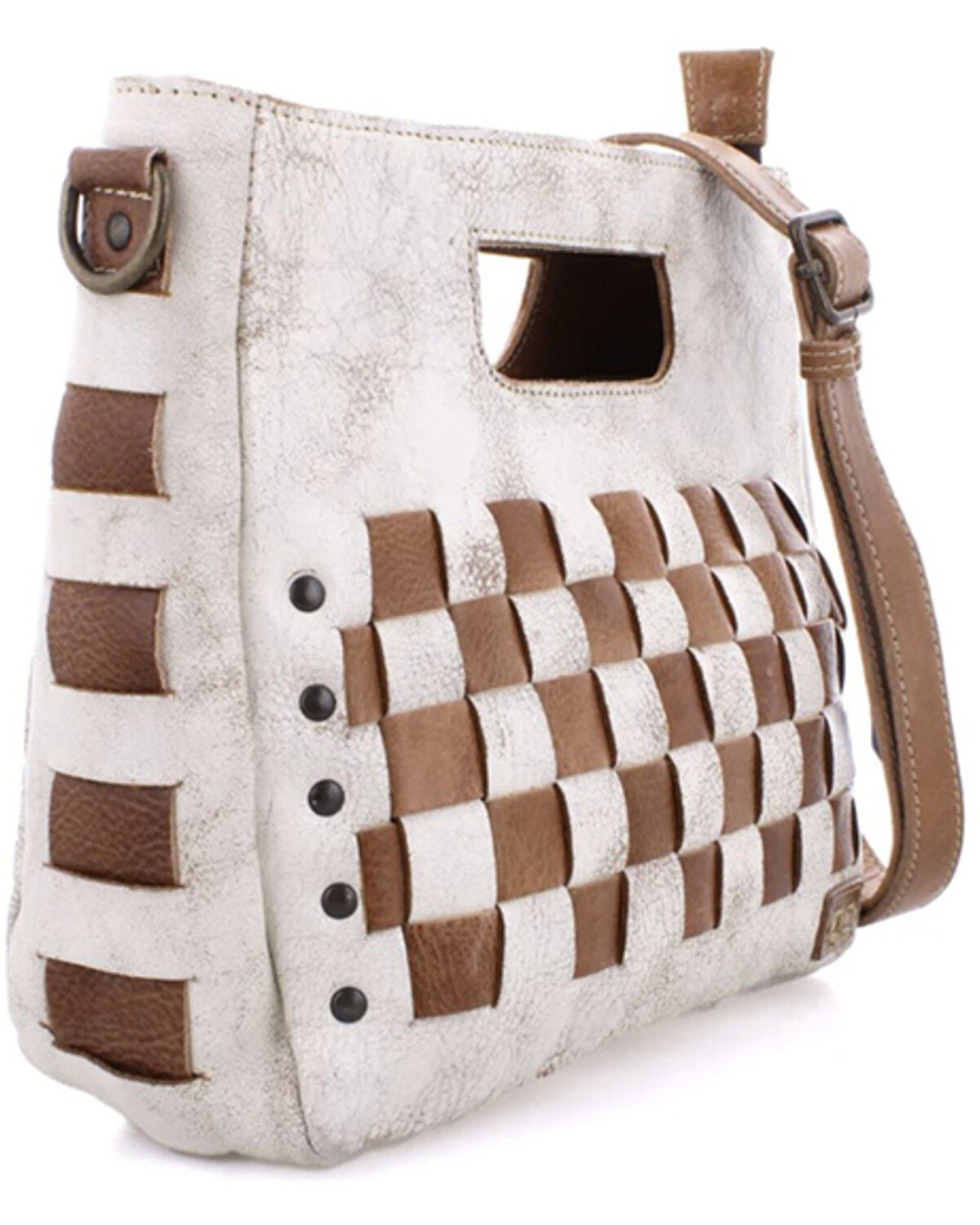 Image #2 - Bed Stu Women's Keiki Woven Crossbody Bag, Caramel, hi-res