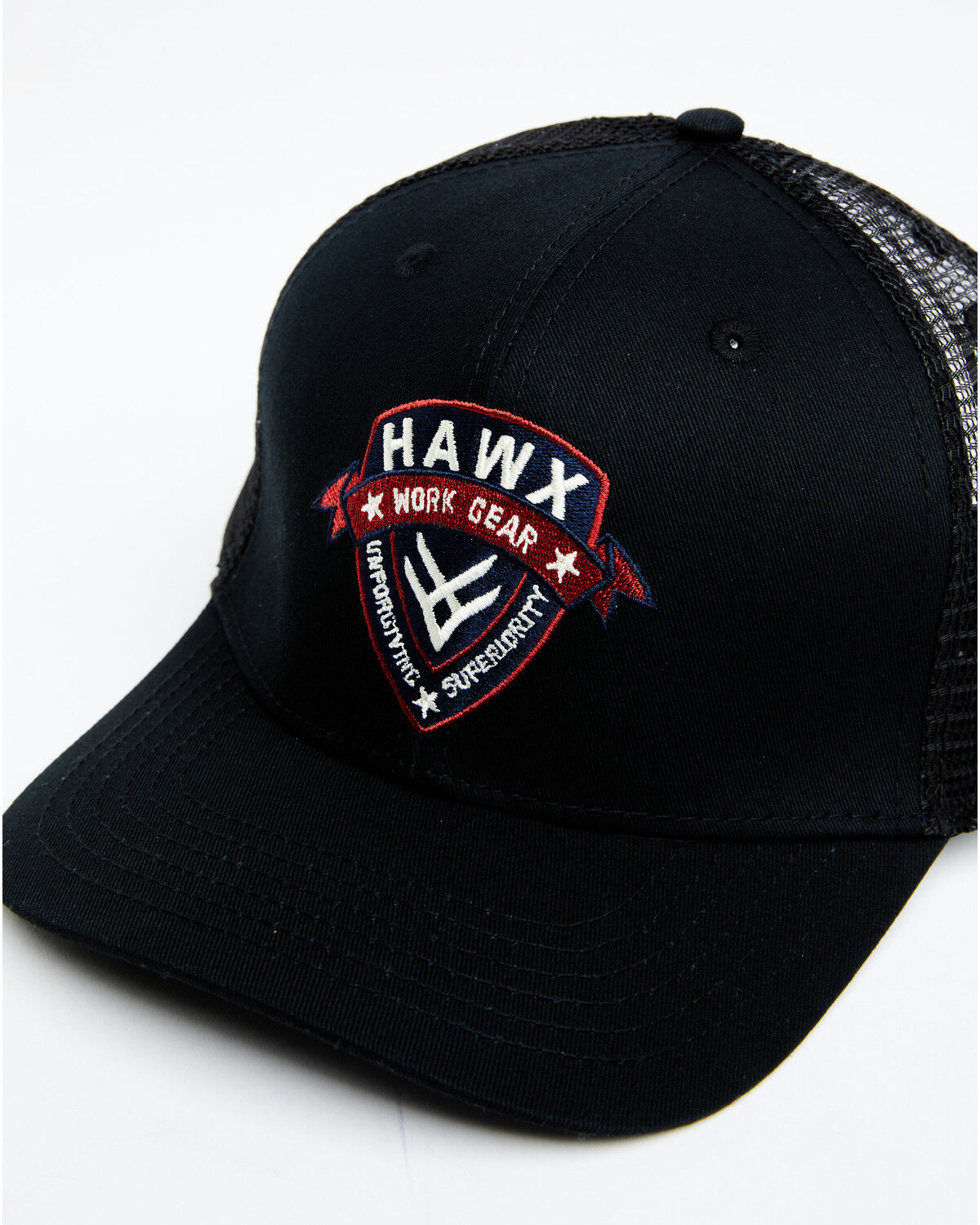 Image #2 - Hawx Men's Ribbon Logo Shield Patch Ball Cap, Black, hi-res