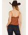 Image #5 - Idyllwind Women's Sage Satin Lace Cami, Caramel, hi-res