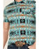 Image #3 - Hooey Men's Hot Shot Southwestern Short Sleeve Performance Polo Shirt , Teal, hi-res