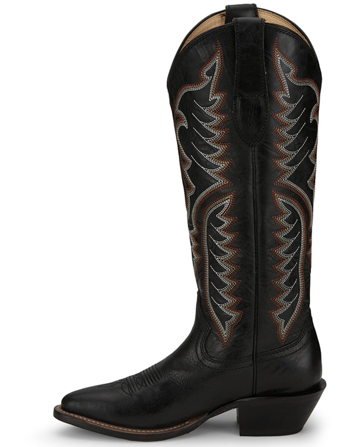 Image #3 - Justin Women's Evelyn Tall Western Boots - Snip Toe, Black, hi-res