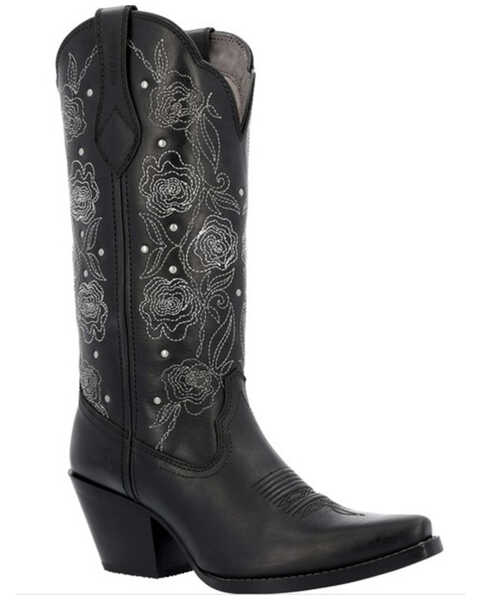 Image #1 - Durango Women's Crush Rosewood Western Boots - Snip Toe, Black, hi-res