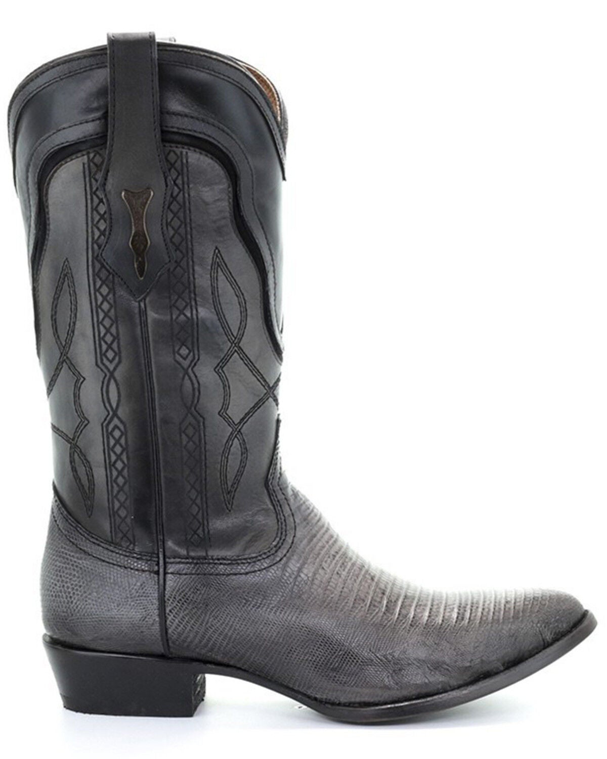 Image #2 - Corral Men's Grey Lizard Teju Embroidered Exotic Boots - Round Toe, , hi-res
