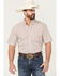 Image #1 - Ariat Men's Chapman Printed Short Sleeve Button-Down Western Shirt, White, hi-res