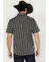 Image #4 - Moonshine Spirit Men's Flock Striped Short Sleeve Snap Western Shirt, Black, hi-res