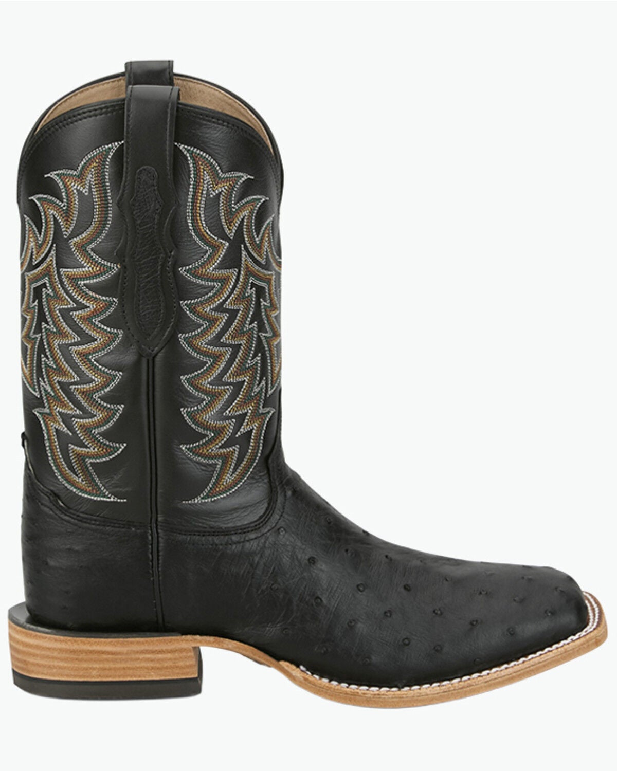 Image #2 - Tony Lama Men's Exotic Full Quill Ostrich Heritage Juan Western Boots - Broad Square Toe, Black, hi-res