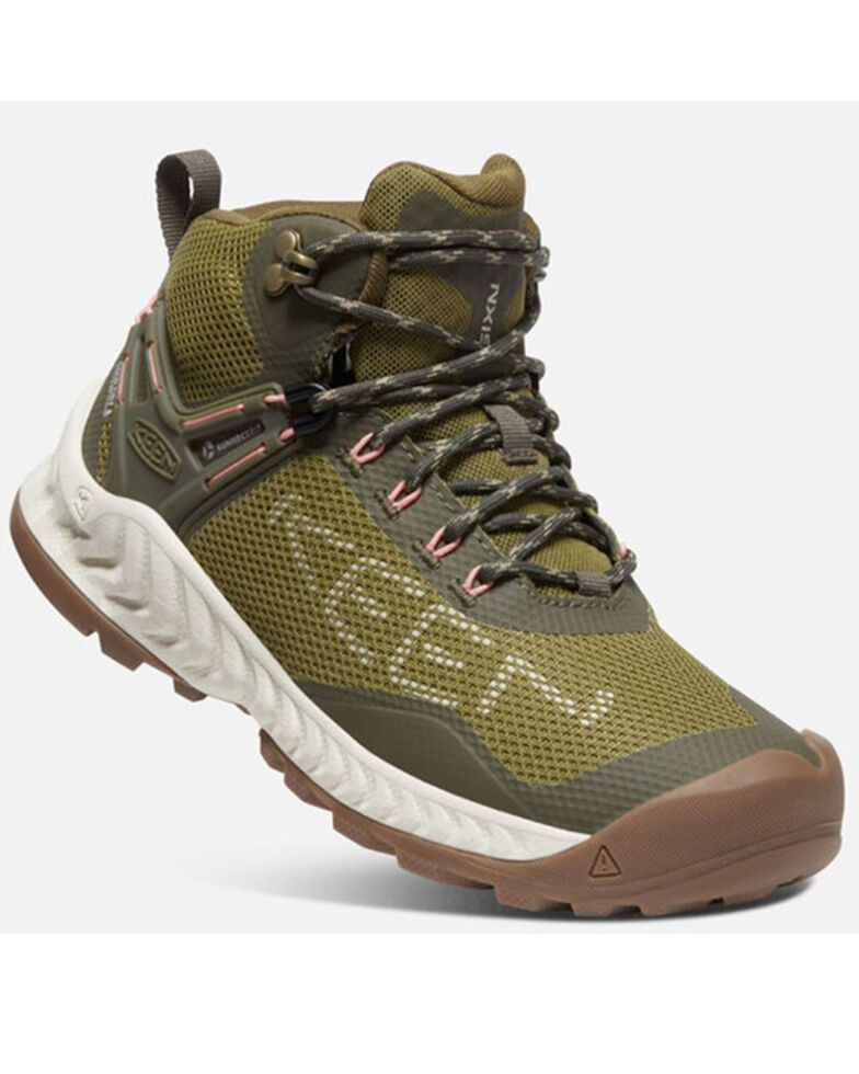 Keen Women's NXIS EVO Waterproof Hiking Boots, Olive, hi-res