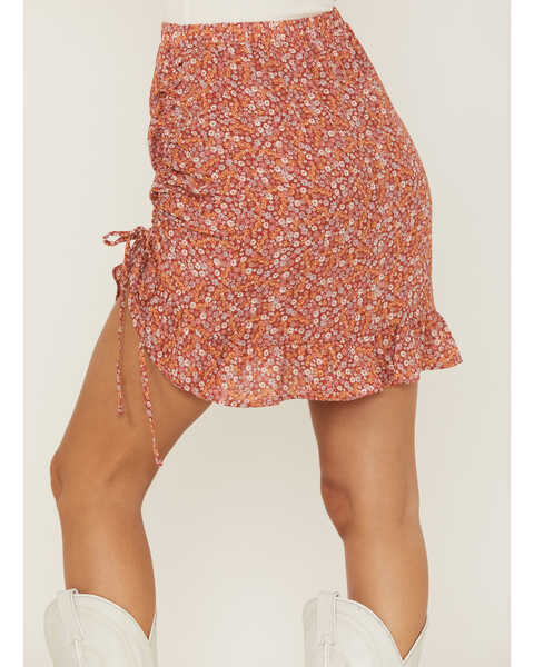 Moa Moa Women's Floral Cinch Side Skirt, , hi-res