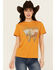 Image #1 - Wrangler Women's Logo Desert Scene Short Sleeve Graphic Tee, Orange, hi-res