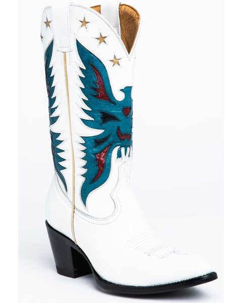 Image #1 - Idyllwind Women's Viceroy Western Boots - Medium Toe, White, hi-res